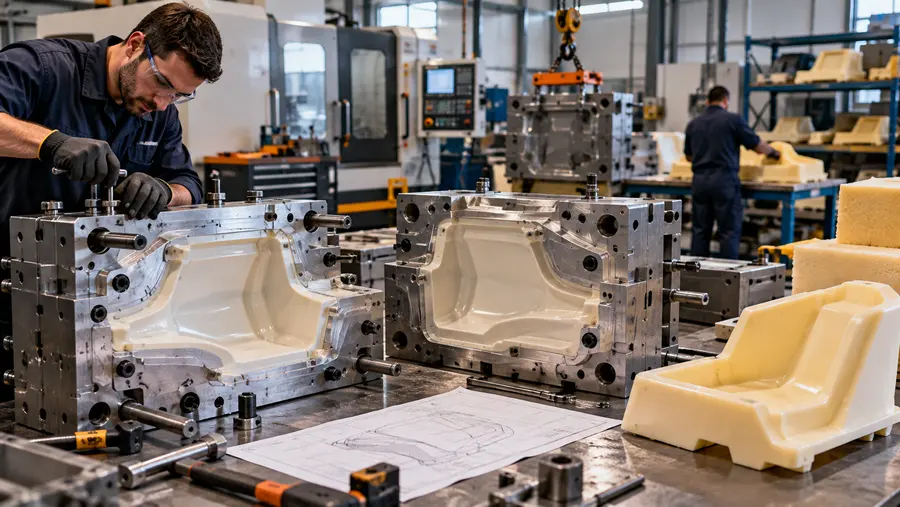 A manufacturing team at work